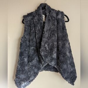 Dylan Los Angeles Gray Faux Fur Vest Size S